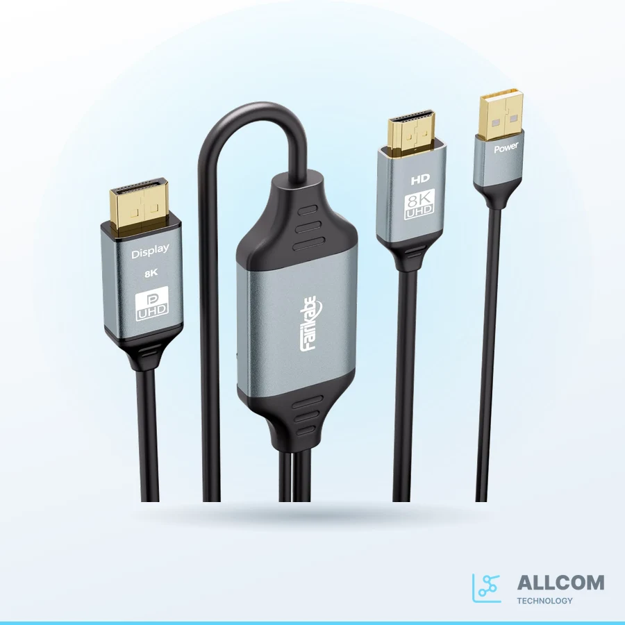 كيبل HDMI 2.1 to Displayport 1.4