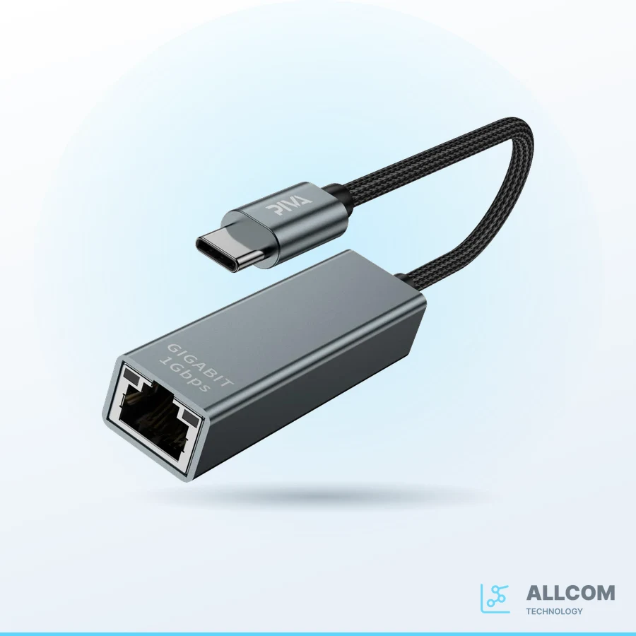 محوّل PIVA USB-C to Ethernet RJ45-1000