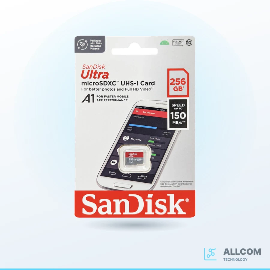 بطاقة ذاكرة SanDisk Ultra MicroSDXC UHS-I A1 256GB